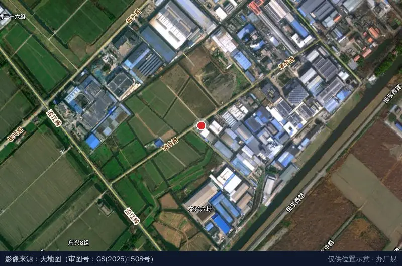 村级工业园北区卫星位置示意图