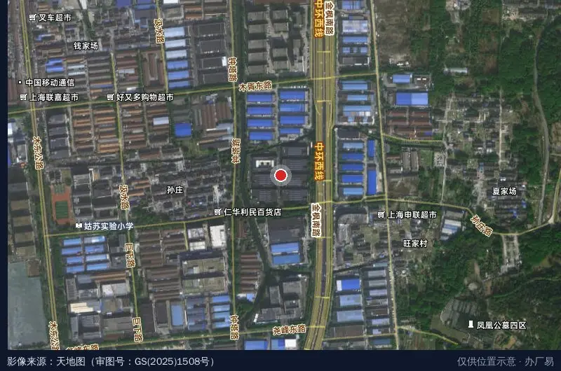 苏州万德福尔工业园卫星位置示意图