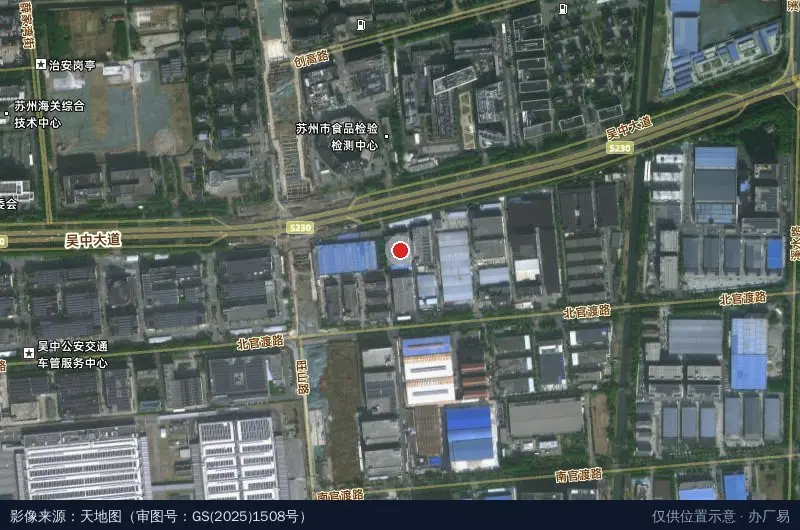 苏州工业园区得利商贸有限公司卫星位置示意图