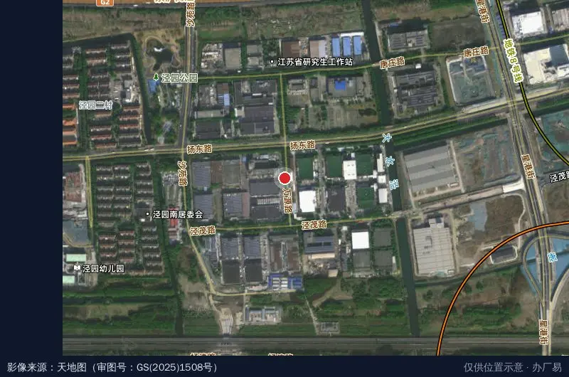 苏州葑亮物业产业园卫星位置示意图