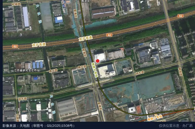 苏州工业园区苏容电气有限公司卫星位置示意图