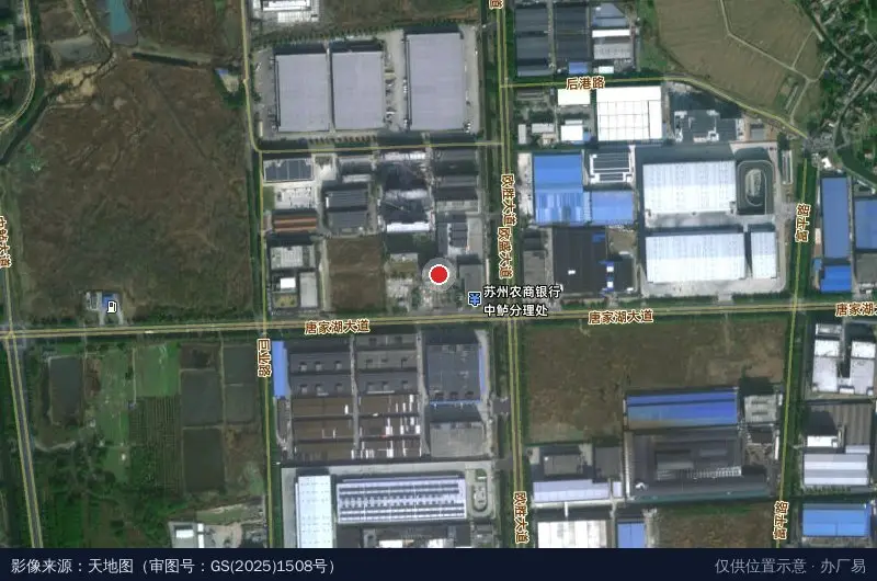 中鲈工业园卫星位置示意图
