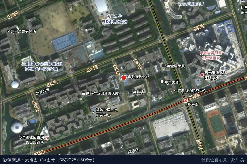 苏州工业园区若态科技有限公司卫星位置示意图