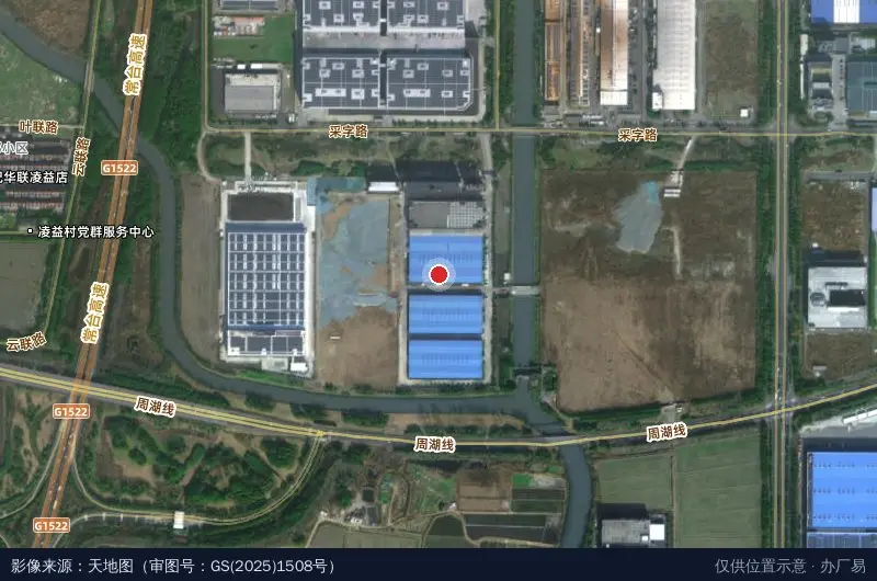 采字路工业园卫星位置示意图