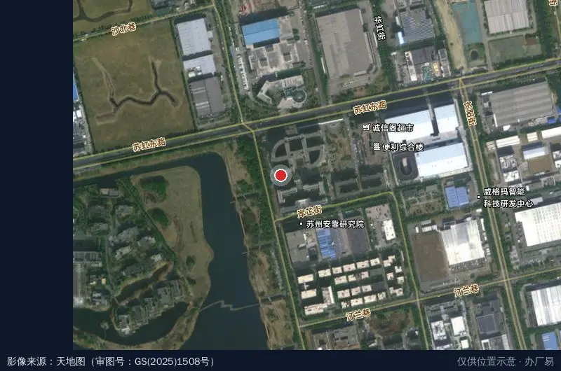 北大方正信息产业基地卫星位置示意图