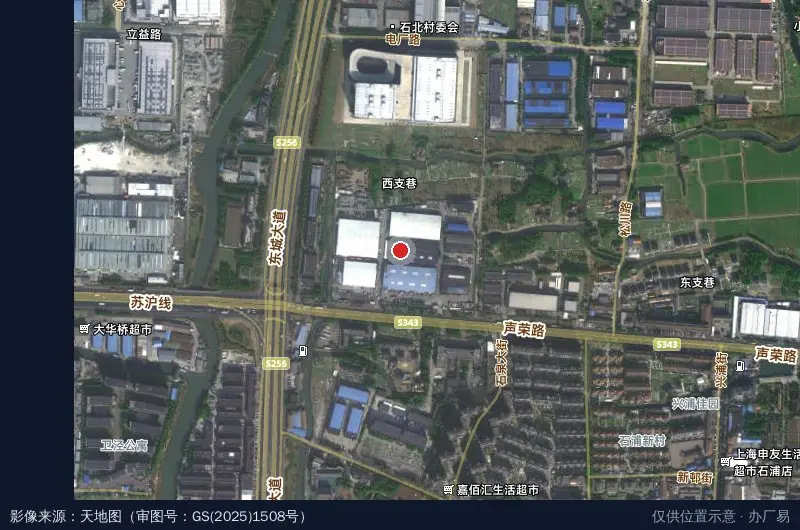 声荣纺织工业园区卫星位置示意图