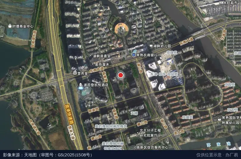 常熟国家大学科技园卫星位置示意图
