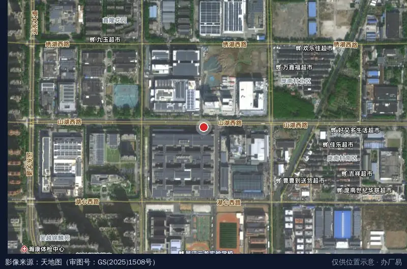 苏州近岸蛋白产业园卫星位置示意图