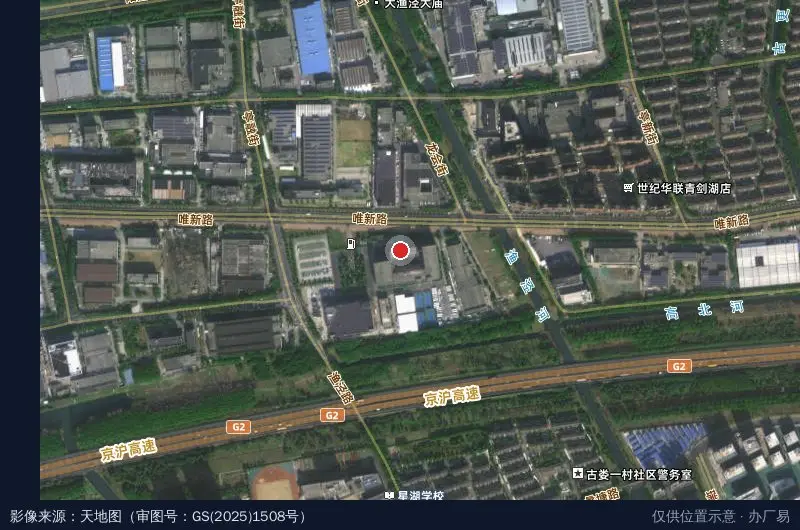 苏州银拓产业园东楼A座卫星位置示意图