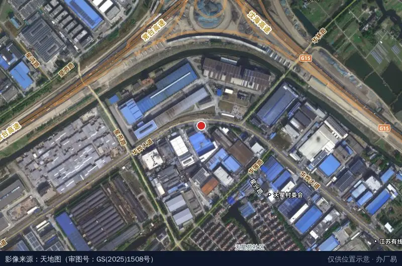 江苏常熟董浜经济开发区卫星位置示意图