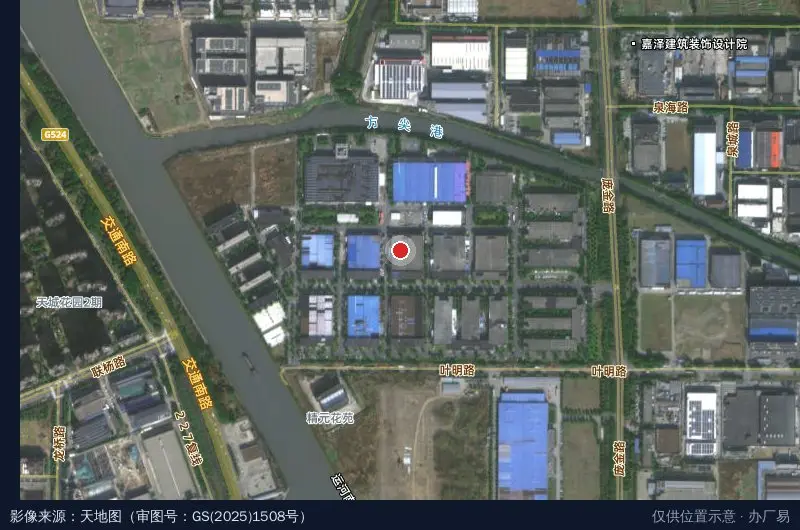 吴江经济技术开发区庞金工业坊卫星位置示意图