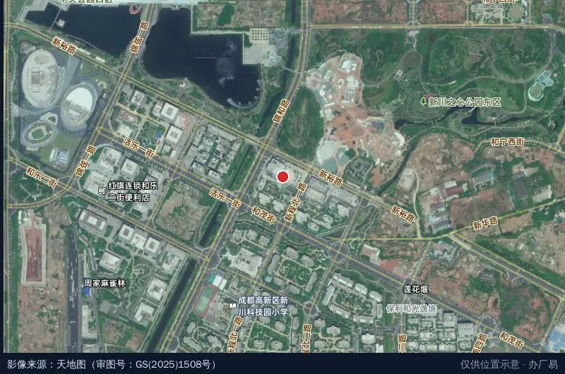 柚呈科创中心卫星位置示意图
