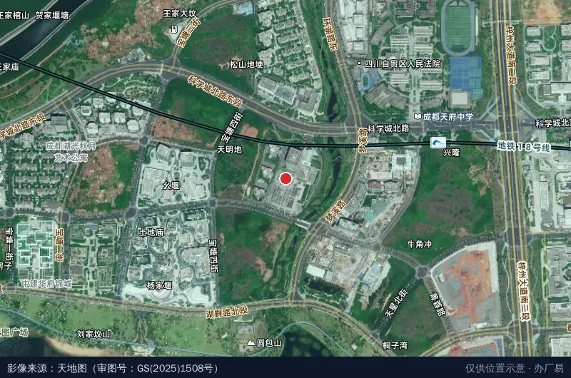 天府数智产业园卫星位置示意图