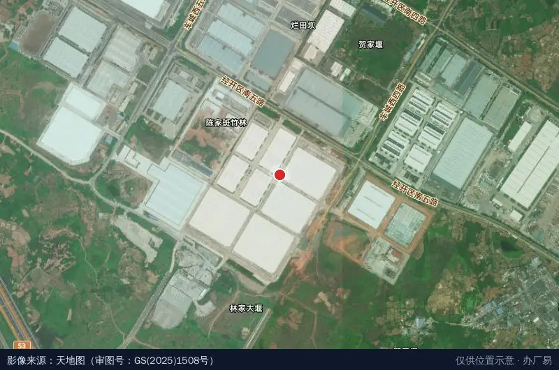 成都众鑫达科技工业园卫星位置示意图