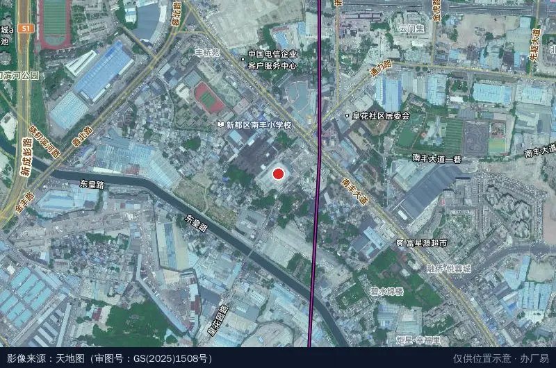 中大网新创业园卫星位置示意图