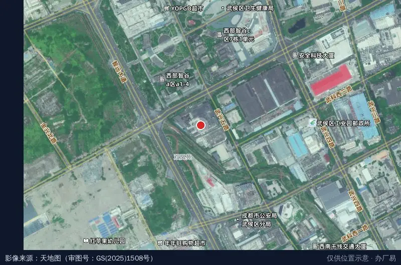 金地威新武侯科创园卫星位置示意图