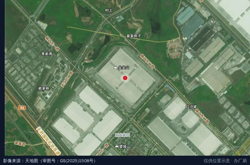 京东亚洲一号成都天府智能物流园3期卫星位置示意图