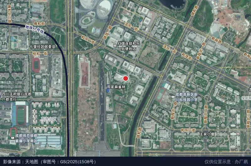 新一代信息技术孵化园C区卫星位置示意图