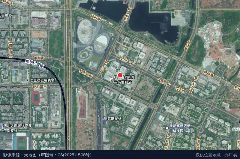 新一代信息技术孵化园B区卫星位置示意图