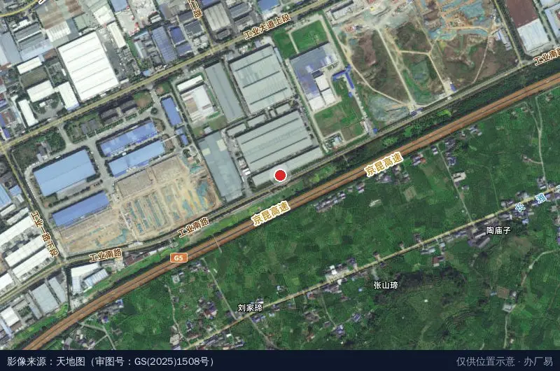 大川农业科技园卫星位置示意图