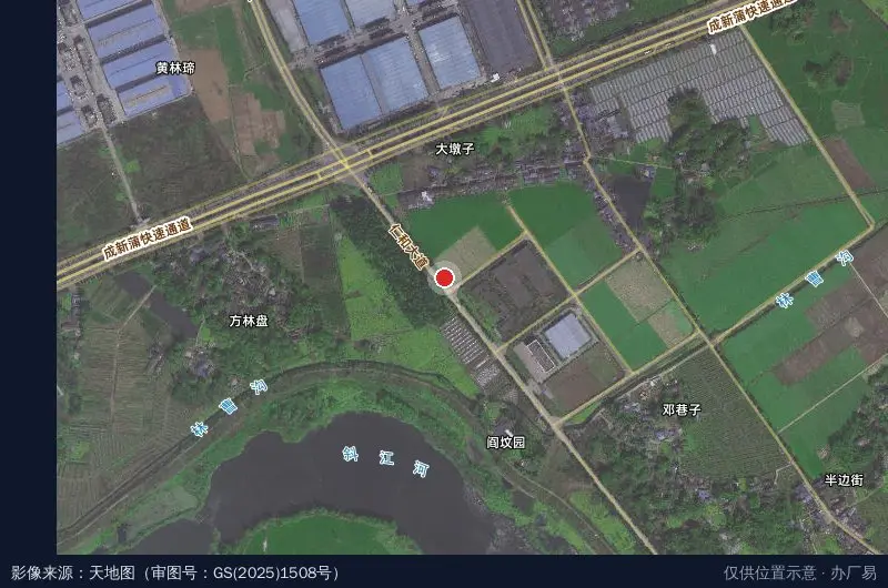 中建三局羊安现代物流园项目1期卫星位置示意图