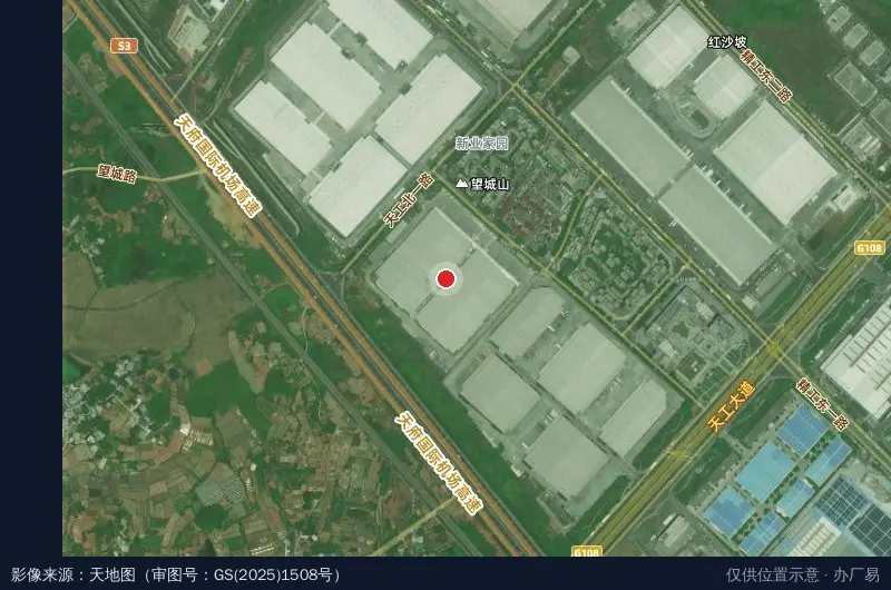 京东亚洲一号成都天府物流园(一期)卫星位置示意图