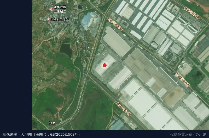 融辉成都物流园卫星位置示意图