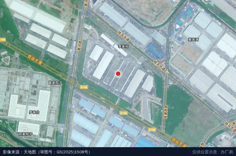 成都传化智慧物流港B区卫星位置示意图