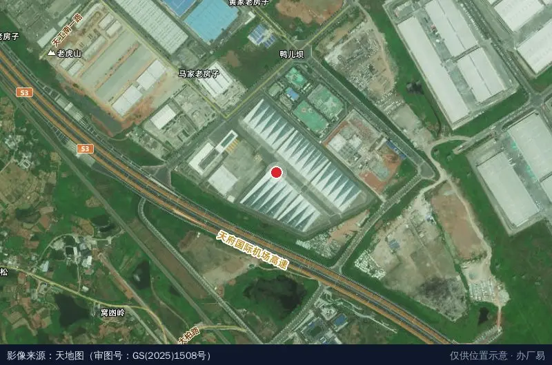 天府新区成都片区保税物流中心(B型)卫星位置示意图