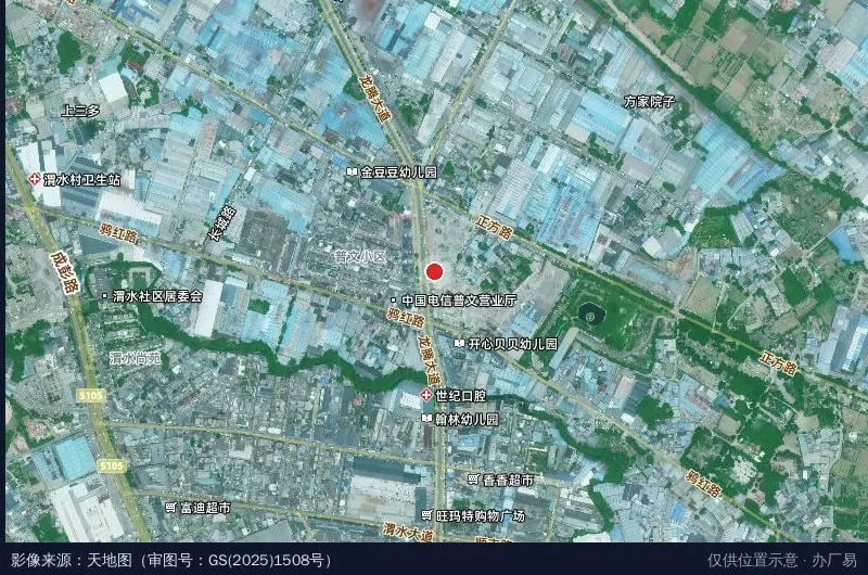 飞驰普文机车产业园卫星位置示意图
