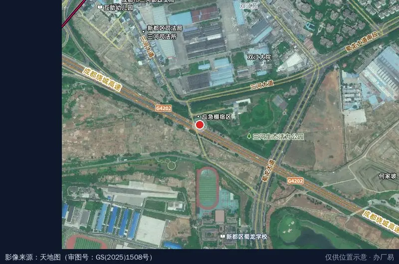 桁光文创产业园卫星位置示意图