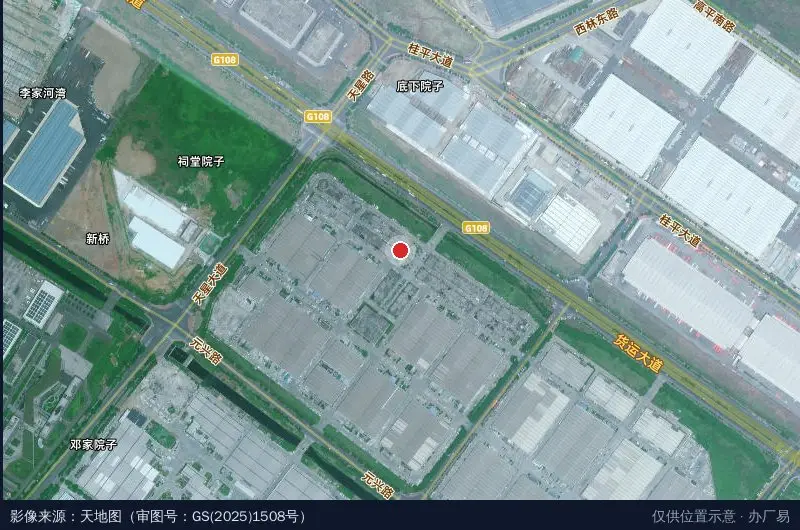 中力不锈钢产业园卫星位置示意图