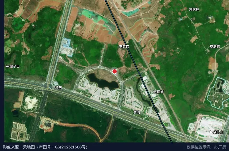 成都东部新区智慧云动科教产业园项目卫星位置示意图