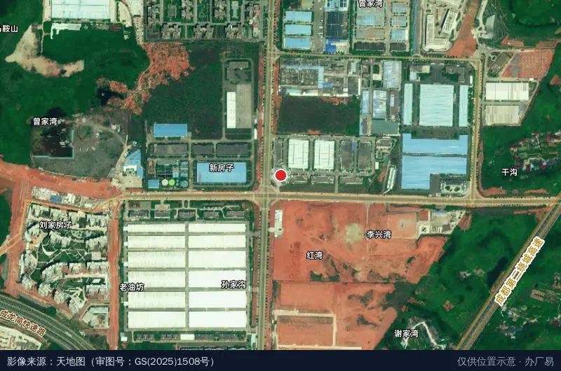 成都杭烁跨境电商产业园卫星位置示意图