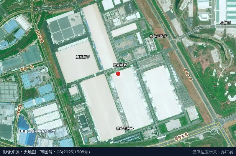 通威光伏产业基地卫星位置示意图