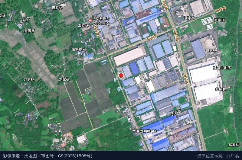 成都鑫兴智能制造产业园卫星位置示意图