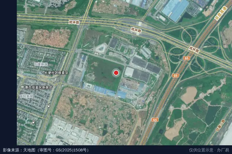 西南航空港经济开发区中唐空铁卫星位置示意图