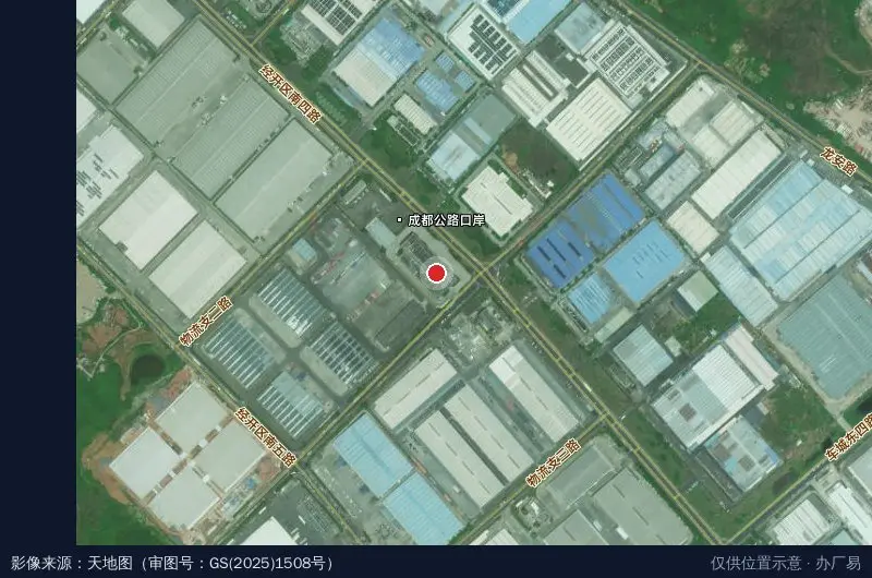 成都经济技术开发区汽车和先进制造业发展局卫星位置示意图