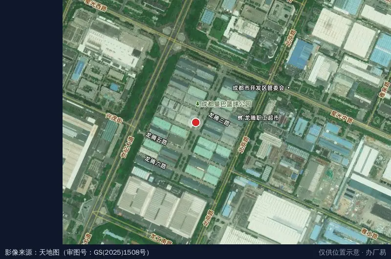 龙腾工业城卫星位置示意图