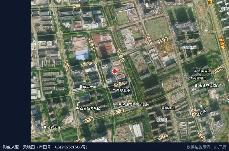 硒和雲創卫星位置示意图