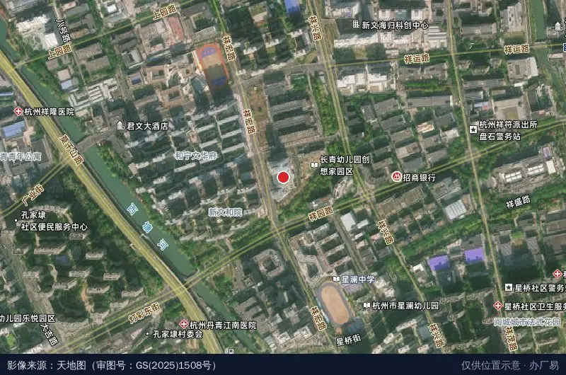 起梦跨境·祥符园区卫星位置示意图