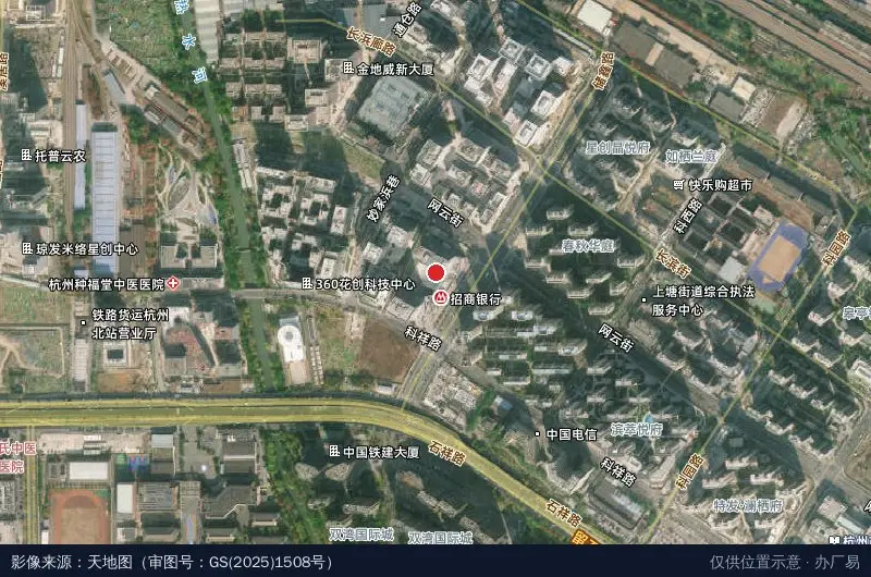 浙报数字文化科技园卫星位置示意图