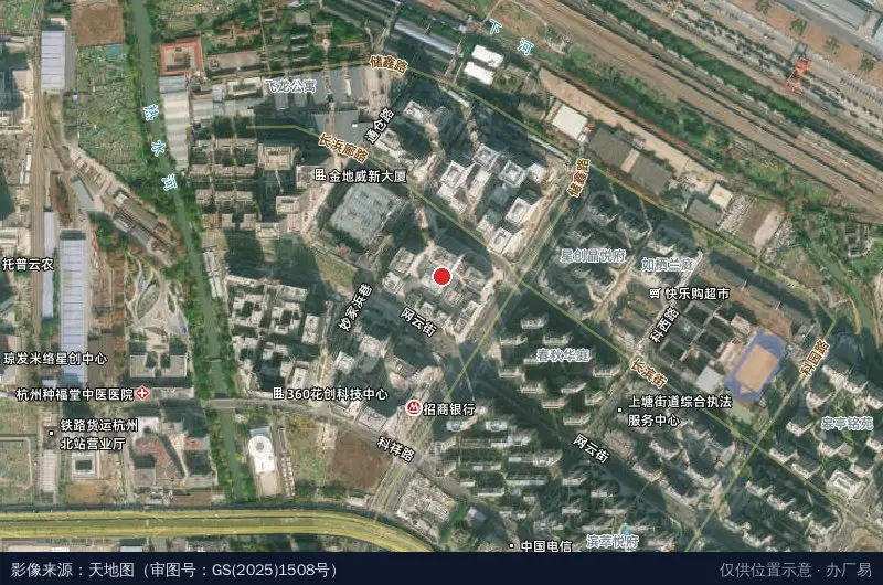 招商蛇口·运河网谷卫星位置示意图