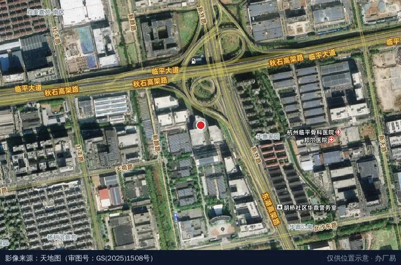 华鼎工业园N幢卫星位置示意图