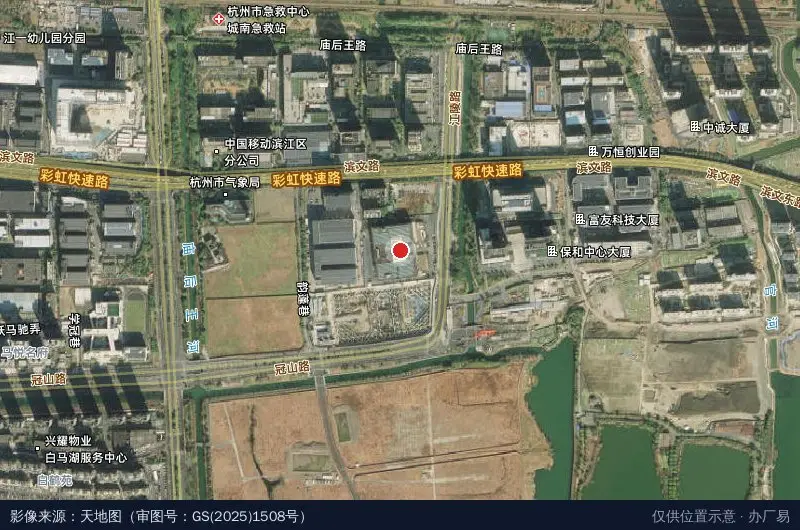 蜂播印直播产业园卫星位置示意图