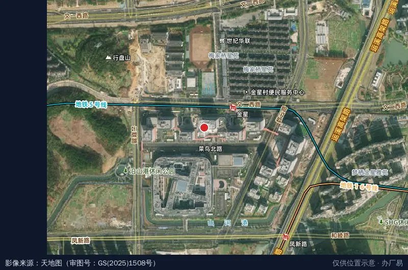 菜鸟智谷产业园一期卫星位置示意图