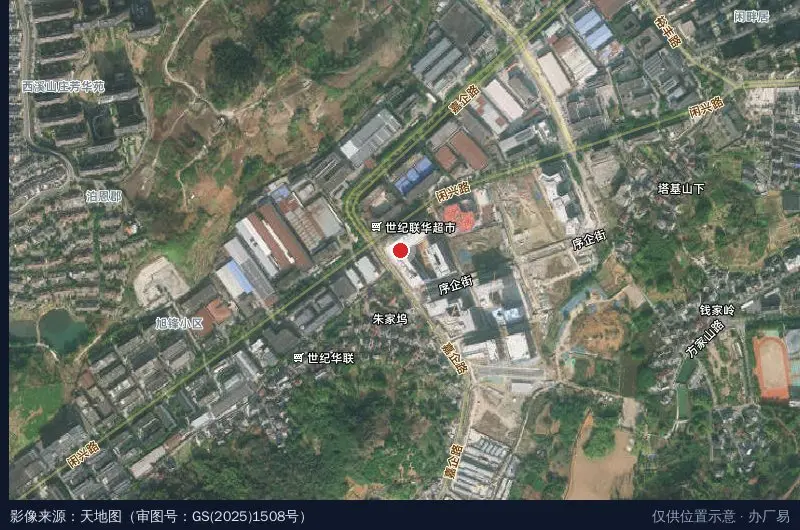 百子尖科技园卫星位置示意图