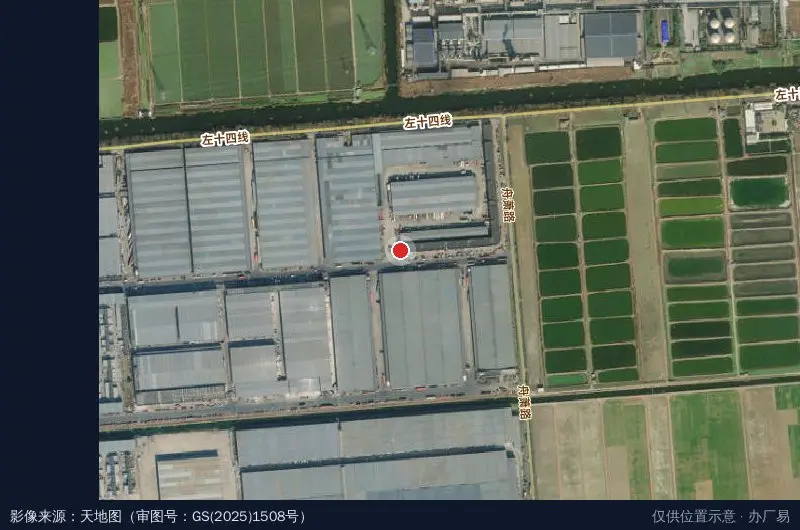 江东建材物流园卫星位置示意图