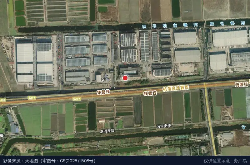 杭州传化公路港城市物流中心卫星位置示意图