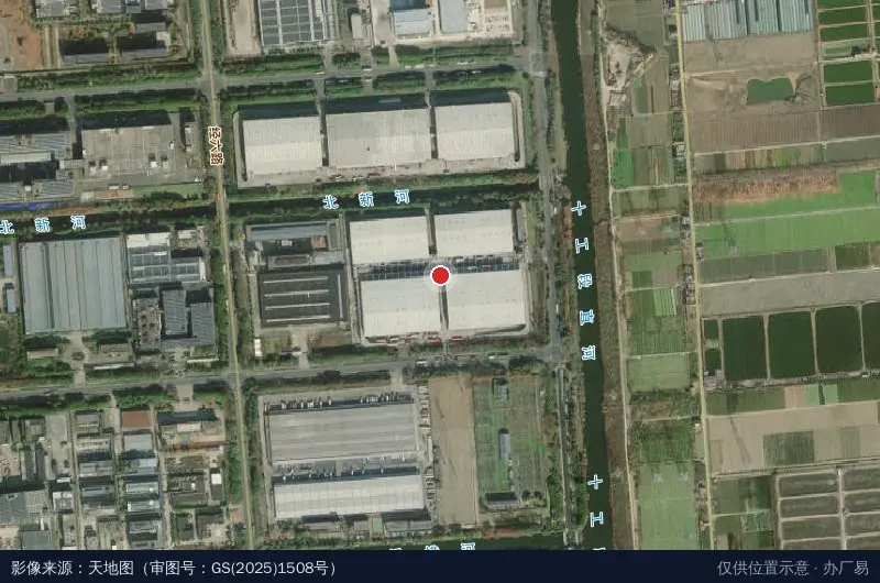万纬杭州大江东物流园卫星位置示意图